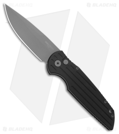 Pro-Tech Tactical Response TR-3 Knife Black w/ Grooves (3.5" Bead Blast)