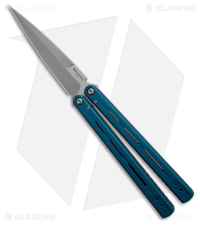 Pro-Tech FlyFather 2 Balisong Butterfly Knife Blue Aluminum (4