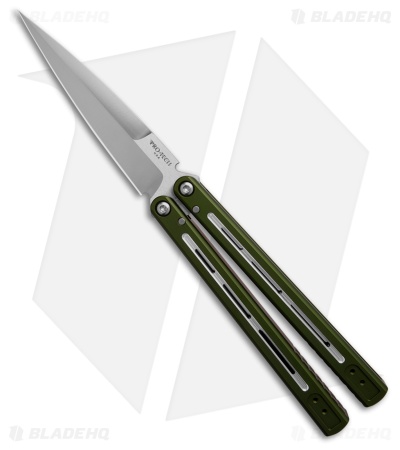 Pro-Tech FlyFather 2 Balisong Butterfly Knife Green Aluminum (4" Satin)