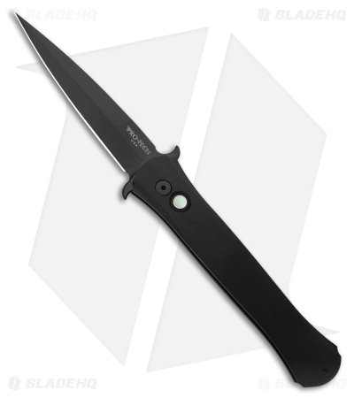 Pro-Tech Large Don Automatic Knife Black 3D Al MOP Button (4.5" Black) 1921-LTD