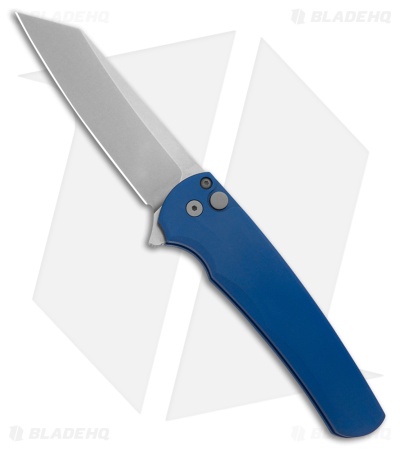 Pro-Tech Malibu MagnaCut Button Lock Knife Blue Aluminum (3.25" SW)