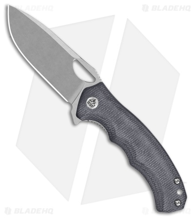 QSP Gorilla Liner Lock Knife Black Micarta (3.4" Stonewash)