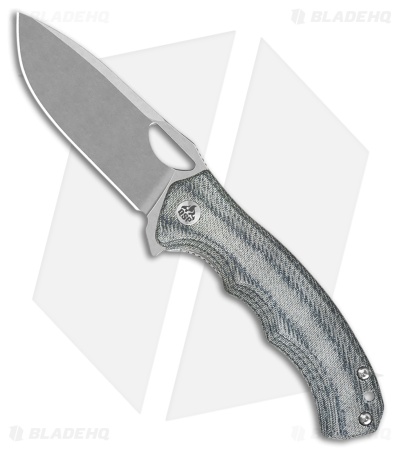 QSP Gorilla Liner Lock Knife Denim Micarta (3.4" Stonewash)