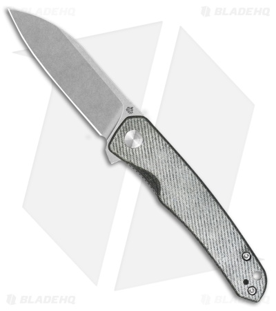 QSP Otter Liner Lock Knife Denim Micarta (2.7" Stonewash) QS140F1