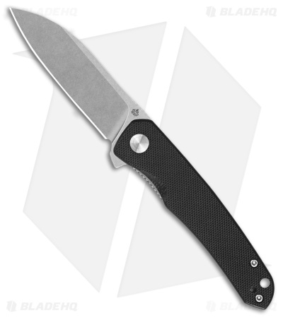 QSP Otter Liner Lock Knife Black G-10 (2.7" Stonewash) QS140C1