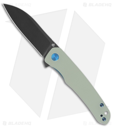 QSP Otter Liner Lock Knife Jade G-10 (2.7" Black) QS140D2