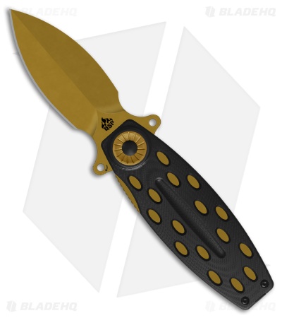 QSP Beetle Liner Lock Knife Black G-10 (3" Bronze) QS162-C