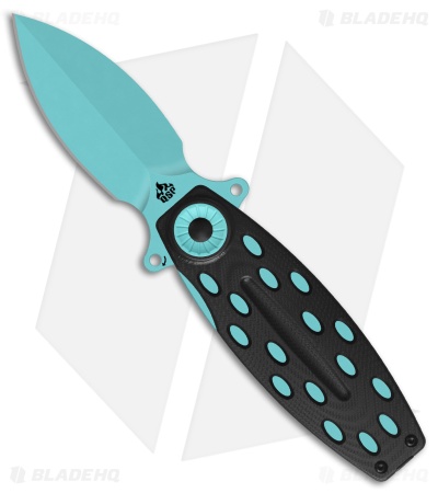 QSP Beetle Liner Lock Knife Black G-10 (3" Blue) QS162-E
