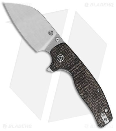 QSP Chefmaster Liner Lock Knife Brown Coarse Micarta (3.2" Satin) QS163-C1