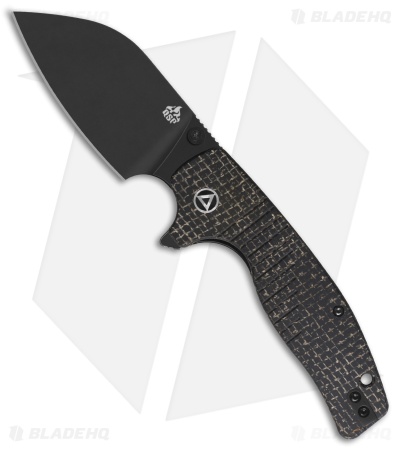 QSP Chefmaster Liner Lock Knife Brown Coarse Micarta (3.2" Black) QS163-C2