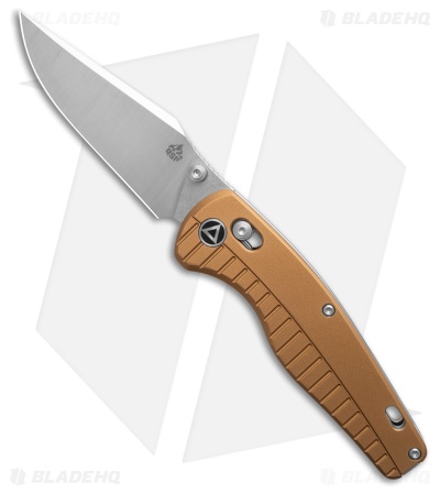 QSP Reptile Glyde Lock Knife Champagne Aluminum (3.4" Stonewash/Satin)
