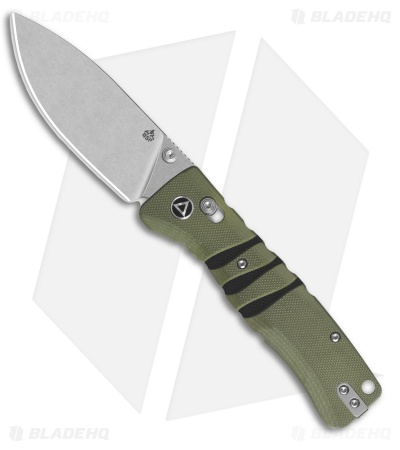QSP Ripley Glyde Lock Knife Green G-10 (3.5" Stonewash)