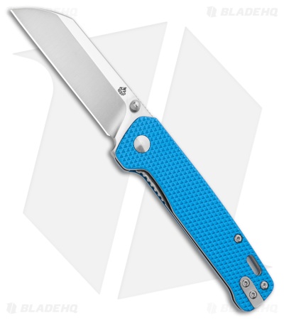 QSP Penguin Liner Lock Knife Blue Diamond Aluminum (3" Satin S90V)