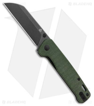 QSP Penguin Liner Lock Knife Green Micarta (3" Black SW S90V)
