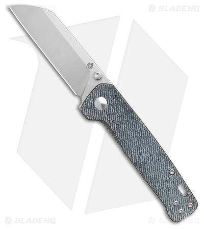 QSP Penguin V2 Liner Lock Knife Denim Micarta (3" SW/Satin)