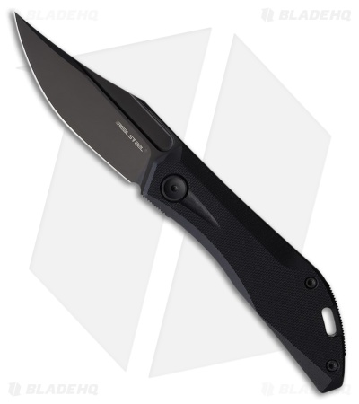 Real Steel Ventus Lite Slip Joint Knife Black G-10 (3" Black PVD)