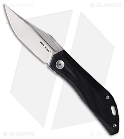 Real Steel Ventus Lite Slip Joint Knife Black G-10 (3" Satin)
