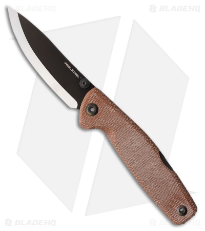 Real Steel Yak Lockback Knife Natural Canvas Micarta (3.7" Two-Tone)