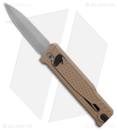 Reate EXO-M Dagger Gravity Knife Tan Frag Aluminum (3.2" Satin Elmax)