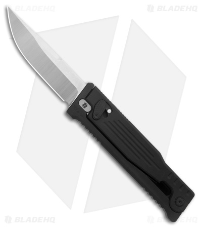 Reate EXO-M Dagger Gravity Knife Black Frag Aluminum (3.2" Satin Elmax) BHQ