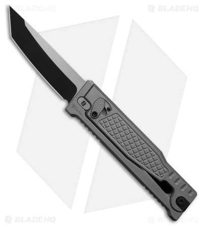 Reate EXO-M Tanto Gravity Knife Gray Frag Aluminum (3.2" Black PVD Elmax)