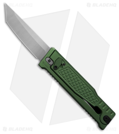 Reate EXO-M Tanto Gravity Knife Green Frag Aluminum (3.2" Satin Elmax)