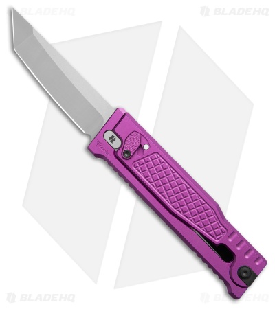 Reate EXO-M Tanto Gravity Knife Purple Frag Aluminum (3.2" Satin Elmax)