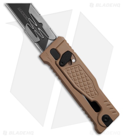 Reate EXO-U Gravity Knife Tan Diamond Frag Pattern Aluminum (2.3" Utility)
