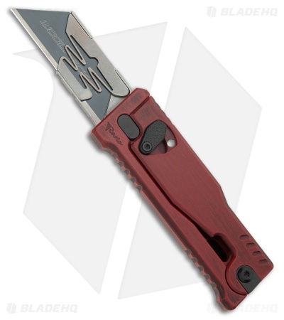 Reate EXO-U Utility Blade Gravity Knife Distressed Red Aluminum (2.3" Utility)