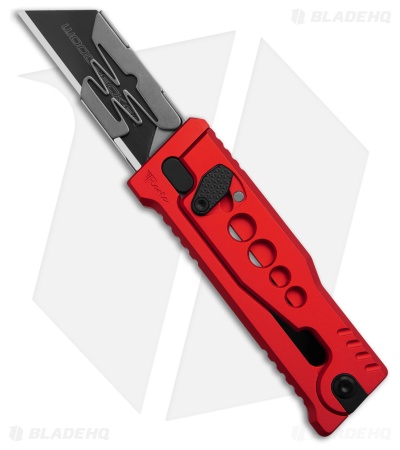 Reate EXO-U Utility Blade Gravity Knife Red Speedhole Aluminum (2.3" Satin)