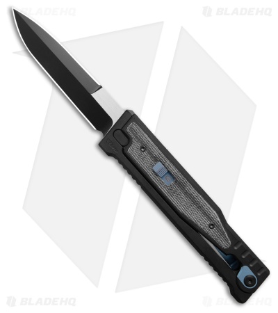 Reate OG EXO D/E Dagger OTF Knife Black Ti/Black Micarta Inlay (3.75" Two-Tone)