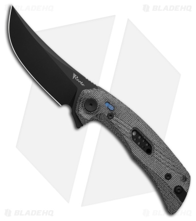 Reate PL-7 Pivot Lock Knife Black Micarta (3.5" Black PVD Nitro-V)