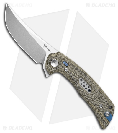 Reate PL-7 Pivot Lock Knife Green/Black Micarta (3.5" Belt Satin Nitro-V)