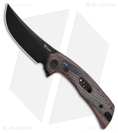 Reate PL-7 Pivot Lock Knife Red/Black Micarta (3.5" Black PVD Nitro-V)