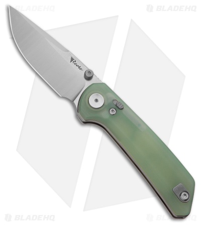 Reate PL-XT Pivot Lock Knife Jade G-10 (3" Stonewash Nitro-V)