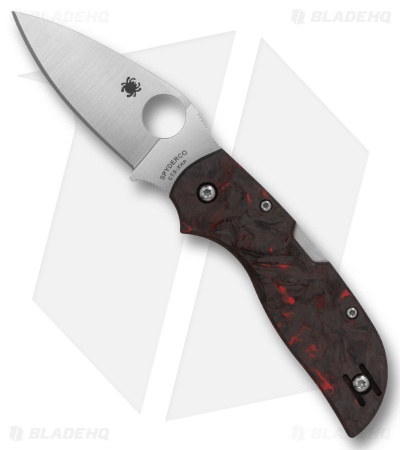 Spyderco Chaparral Lockback Knife Red Dark Matter Fatcarbon (2.8" Satin CTS XHP)