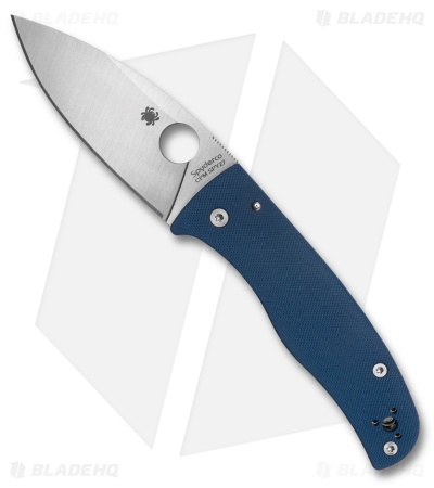 Spyderco Bodacious Compression Lock Knife Blue G-10 (3.6