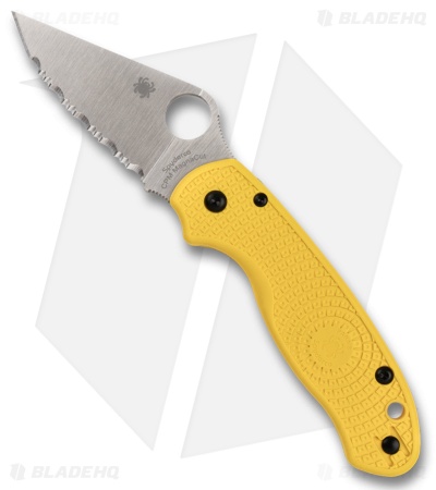 Spyderco Para 3 Lightweight Salt Compression Lock Knife Yellow FRN (3