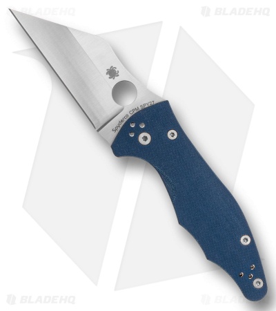 Spyderco Yojimbo 2 Compression Lock Knife Blue Peel-Ply G-10 (3.2
