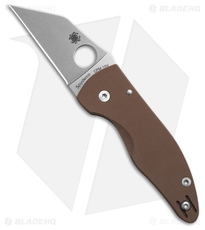 Spyderco MicroJimbo Compression Lock Knife Brown G-10 (2.5