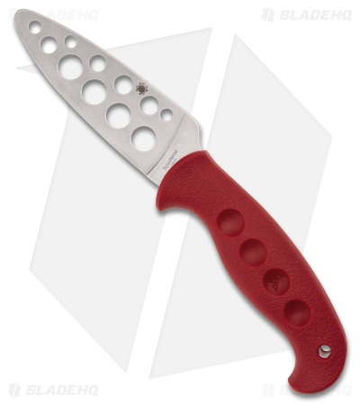 Spyderco Temperance Lightweight Fixed Blade Trainer Red FRN (4.5