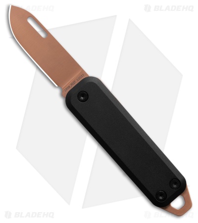 The James Brand The Elko Slip Joint Keychain Knife Black Al. (1.6" Rose Gold)