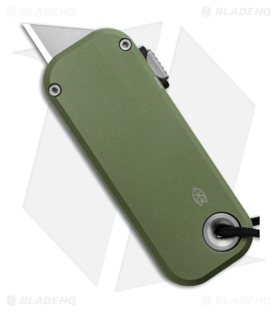 The James Brand The Palmer Utility Knife OD Green Aluminum (0.56" Satin)
