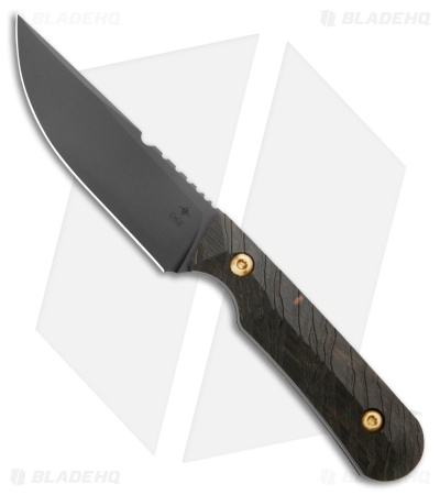Toor Knives Administrator Fixed Blade Knife Ebony (4" Black)