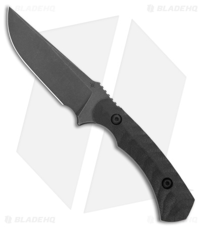 Toor Knives Brauler Fixed Blade Knife Black/OD Green G-10 (4" Bomber Black)