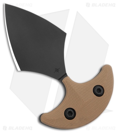 Toor Knives Vasive Fixed Blade Push Dagger Knife Omaha Tan G-10 (2" Black)