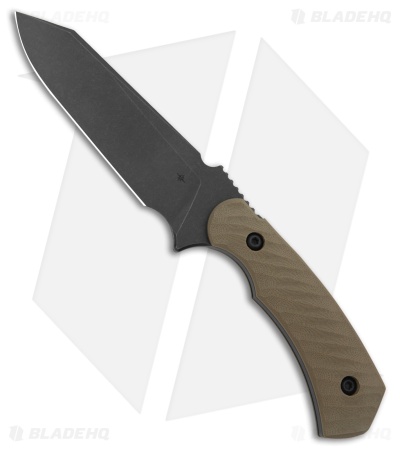 Toor Knives Zenith Spitfire Green Fixed Blade Knife Green G-10 (4" Black)