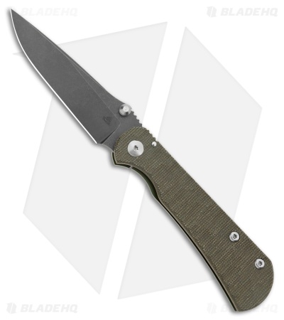 Toor Knives Campfire Merchant 2.0 S Frame Lock Knife Green Micarta (3.75" Black)