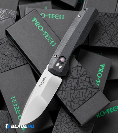 Vero Engineering + Pro-Tech Synapse Auto Knife Black Al/Black Micarta (3.5" SW)