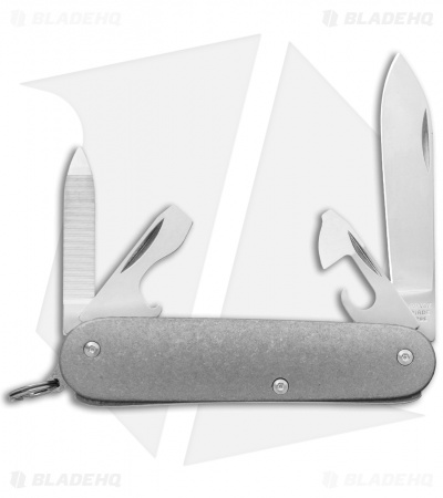 Flytanium Contoured Titanium Scales + Victorinox Cadet 84mm Knife